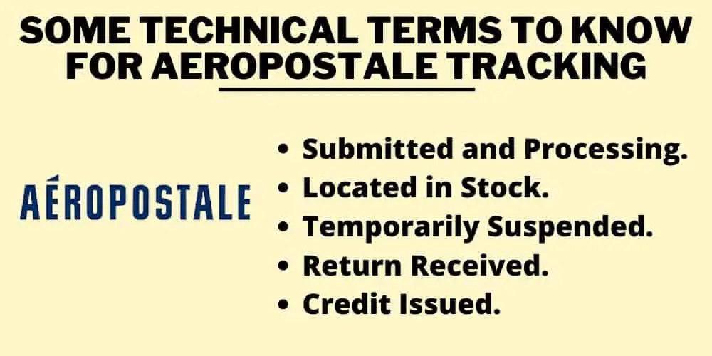 Some Technical Terms to Know for Aeropostale Tracking