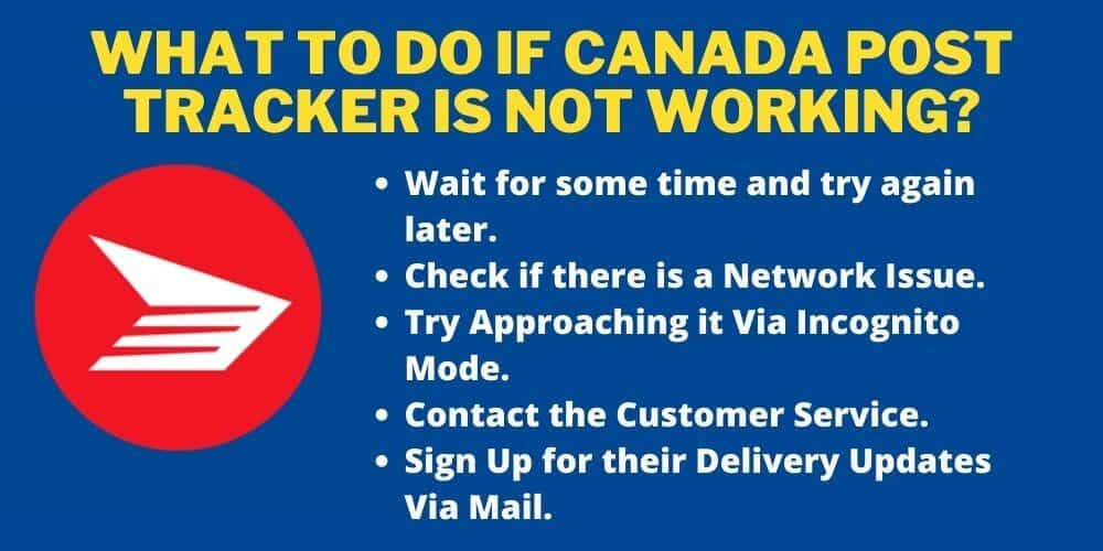Best solutions when Canada post tracker is not working