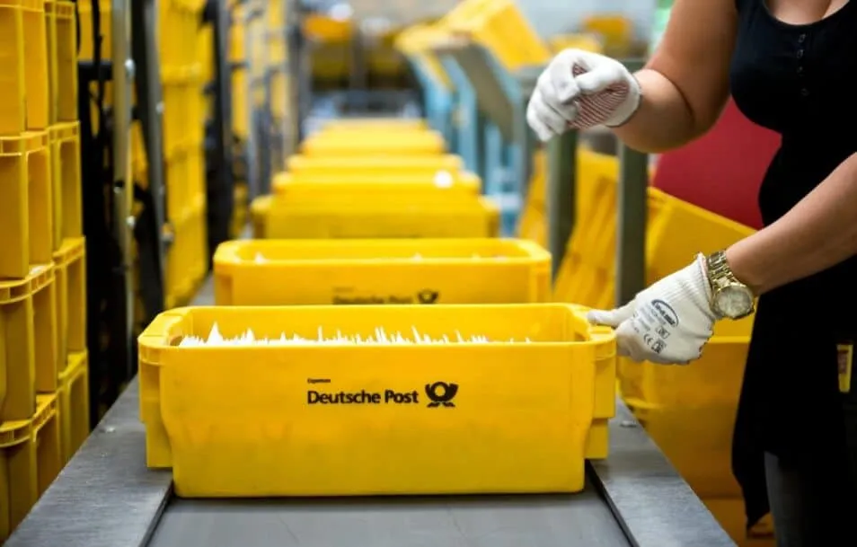 Deutsche Post return workflow at sorting stage