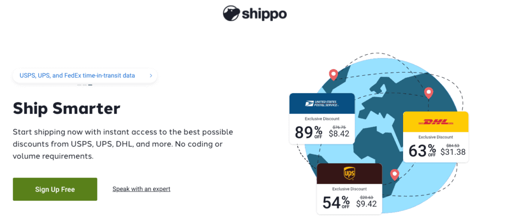 Shippo USPS discounts and calculator