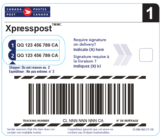 Canada Post Tracking Service: Xpresspost