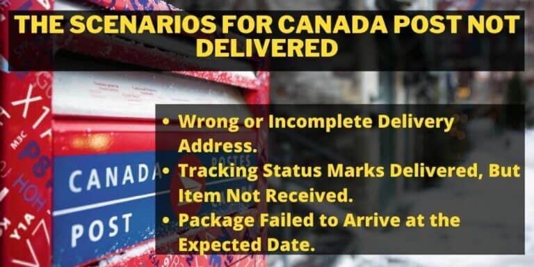 canada post delivered but no package