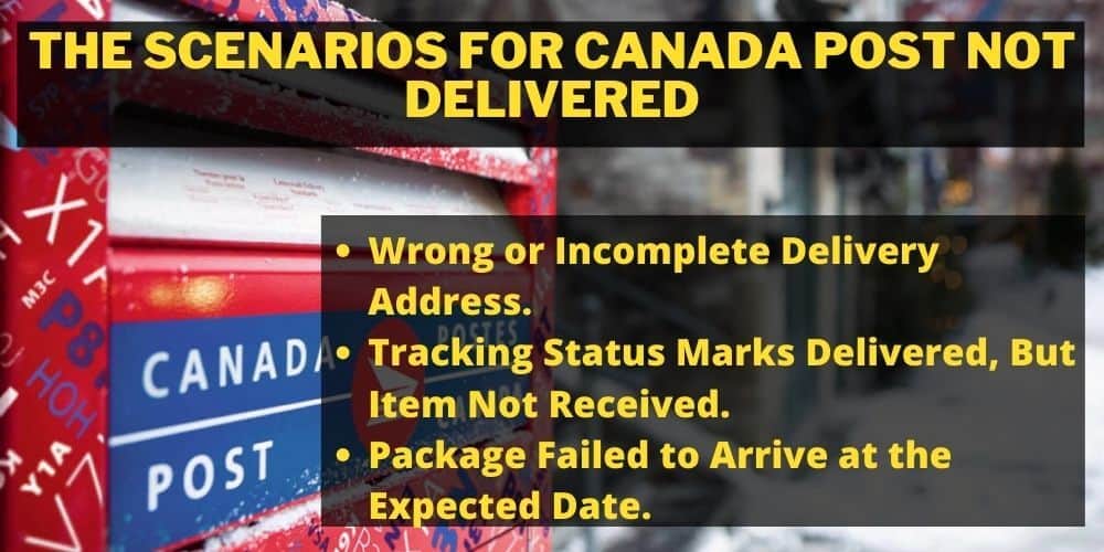 canada post your package could not be delivered text