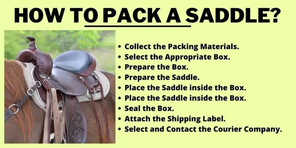 Step by step process to pack a saddle